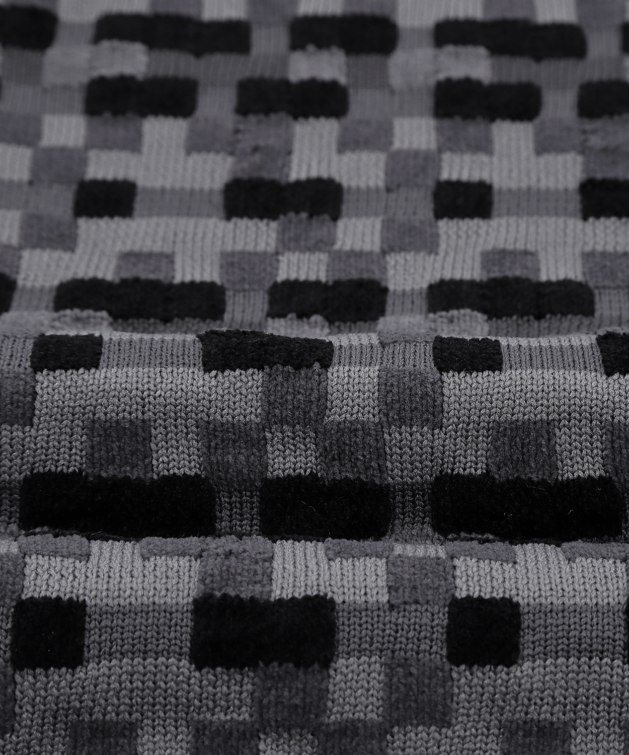 VUMPS RED ニット異素材切替 シャツアウター