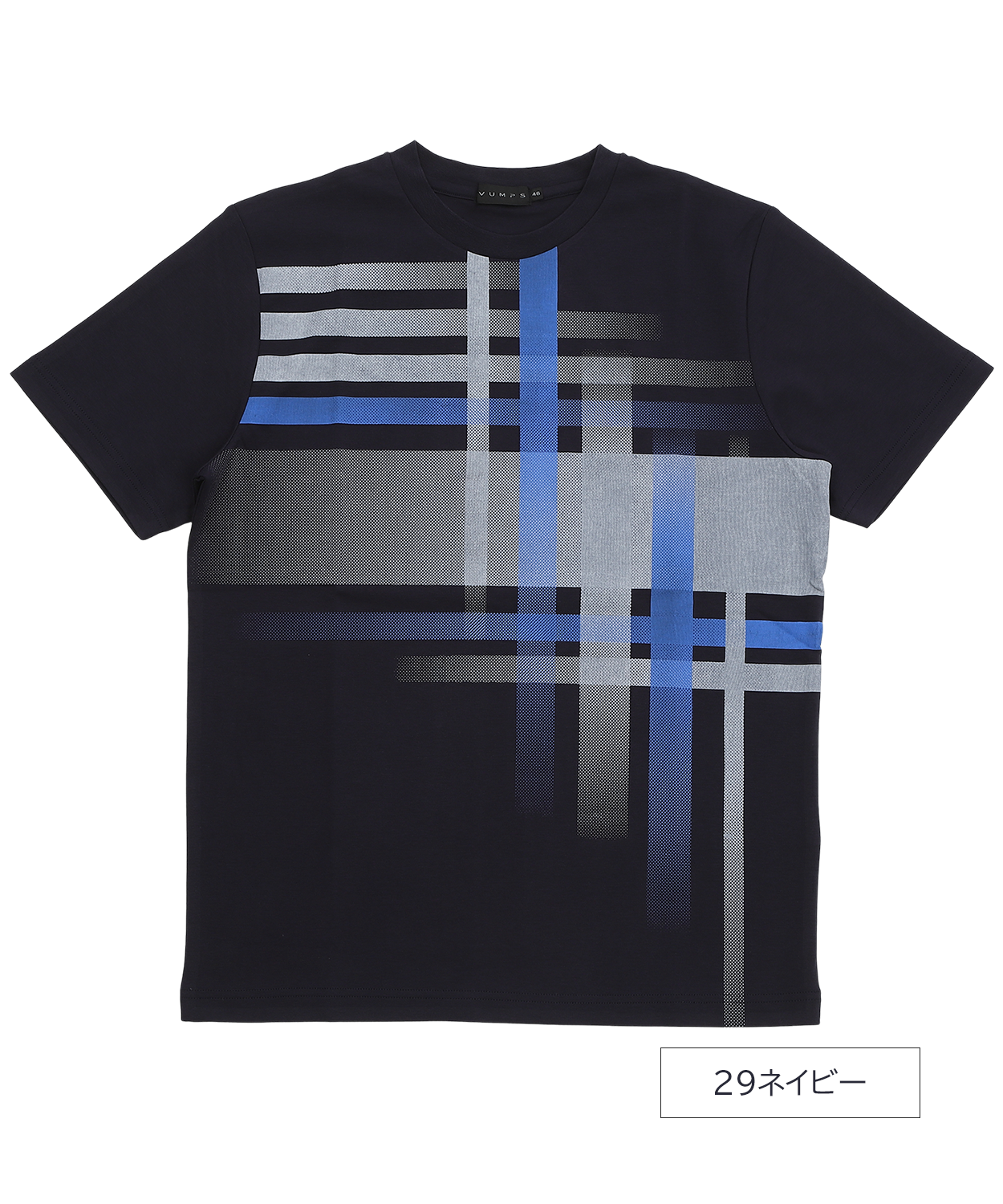 【洗練のシャドーチェック】スムースプリントTシャツ | シルクのような滑らかさと存在感のあるチェック柄