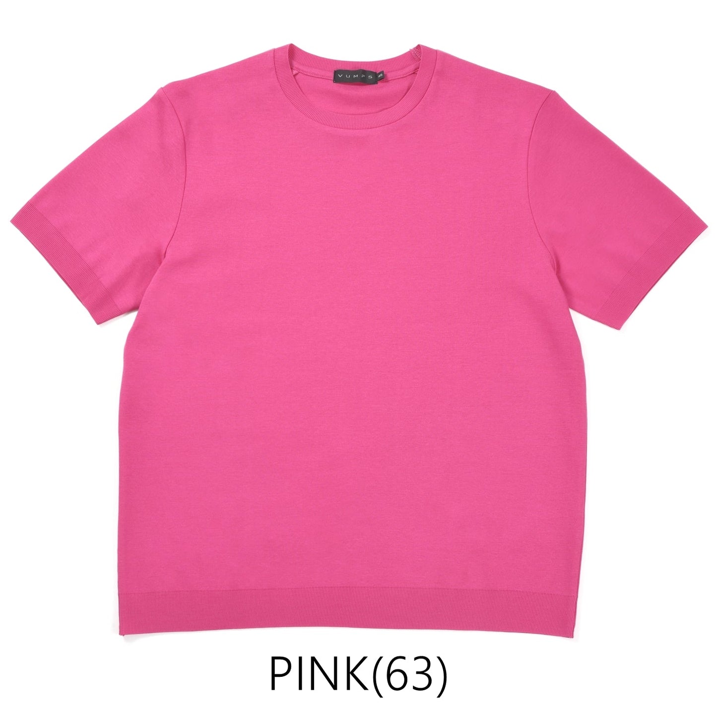 【SALE/30%OFF】VUMPS ハイゲージシルケット半袖Tシャツ (WHITE / NAVY / PINK / PURPLE)