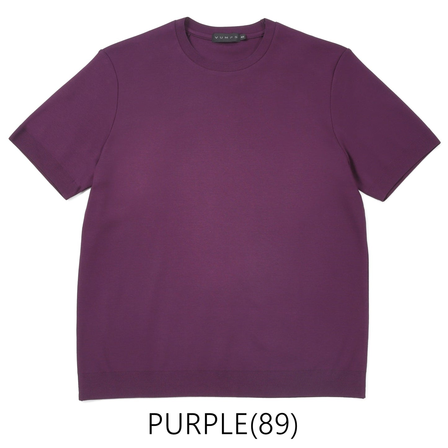【SALE/30%OFF】VUMPS ハイゲージシルケット半袖Tシャツ (WHITE / NAVY / PINK / PURPLE)