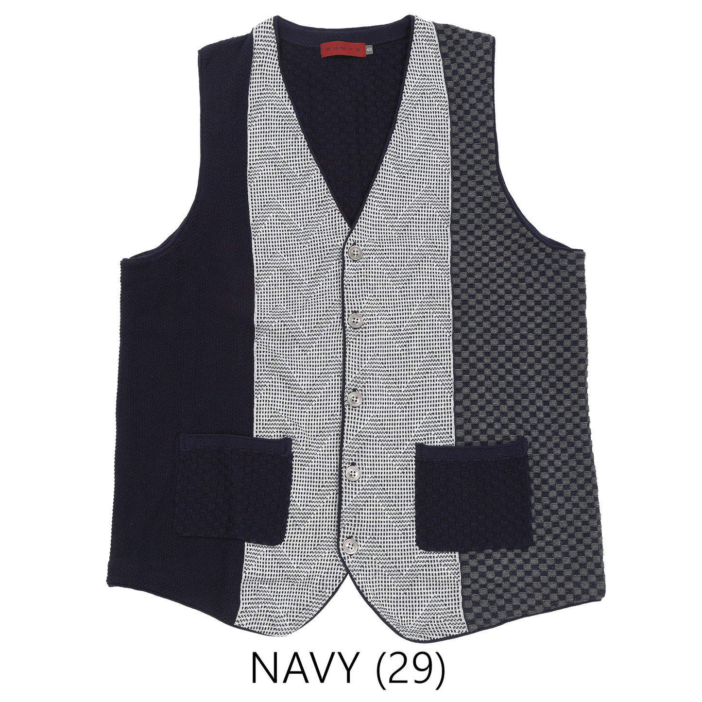 【SALE/20%OFF】強撚ニット 切替ジレベスト