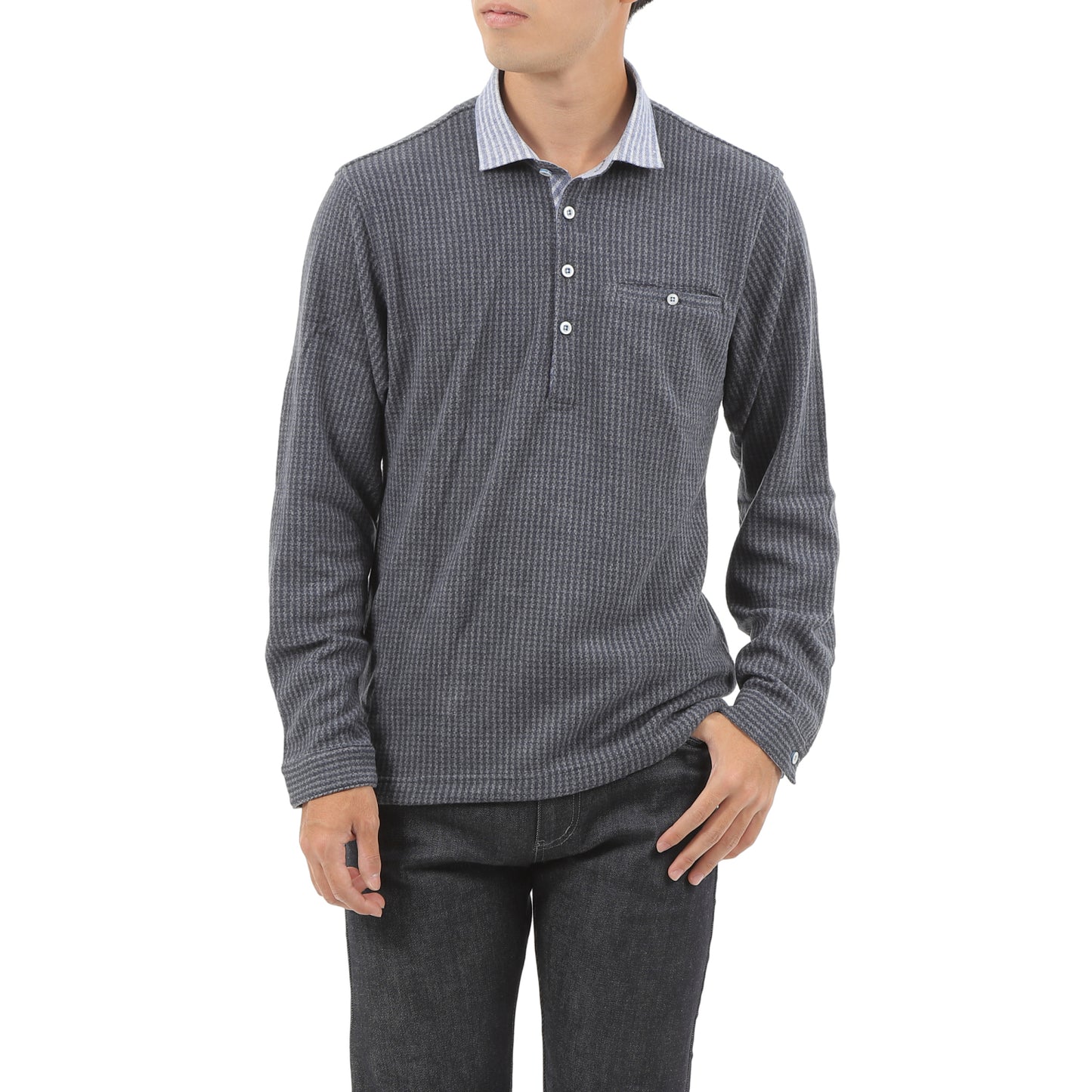 VUMPS カノコスムースポロシャツ(GRAY / BLUE / NAVY / WINE)