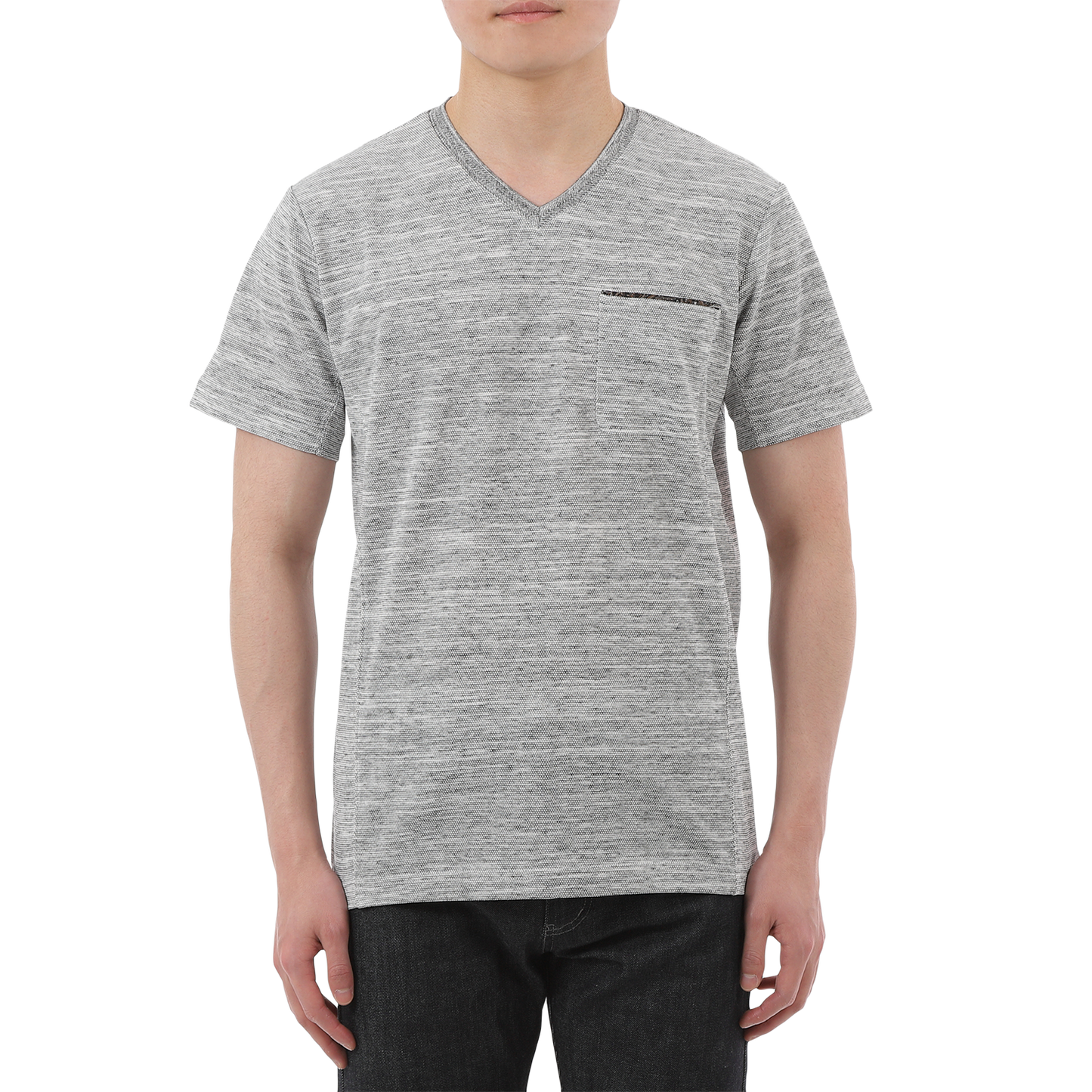 ピラミッドカノコ Vネック半袖Tシャツ