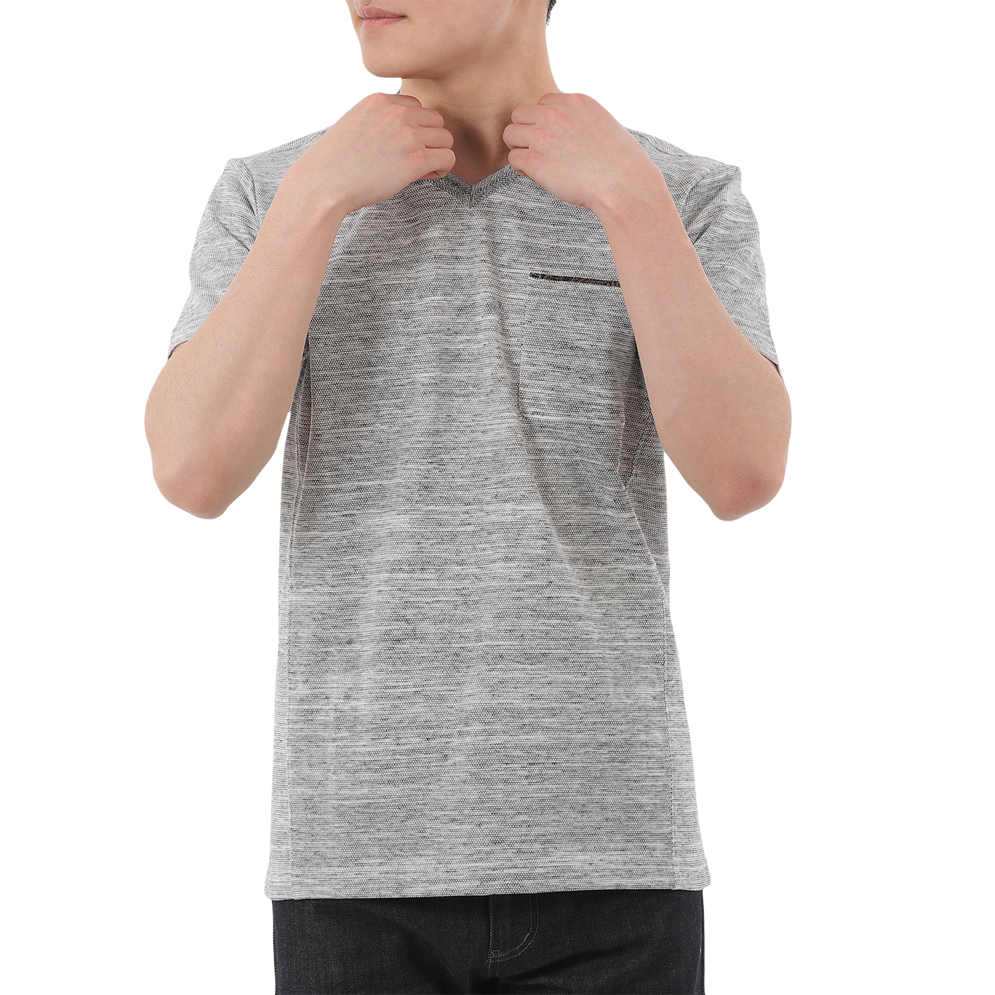 ピラミッドカノコ Vネック半袖Tシャツ