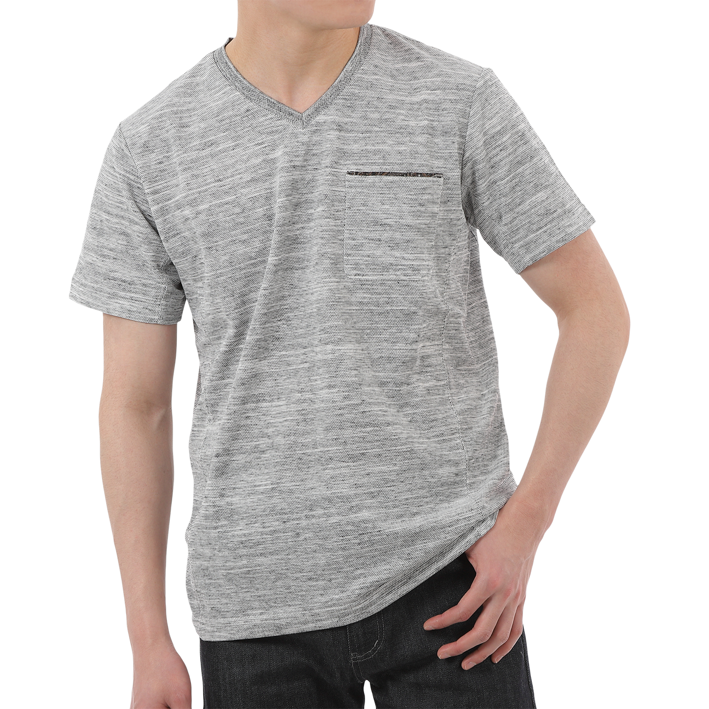 ピラミッドカノコ Vネック半袖Tシャツ