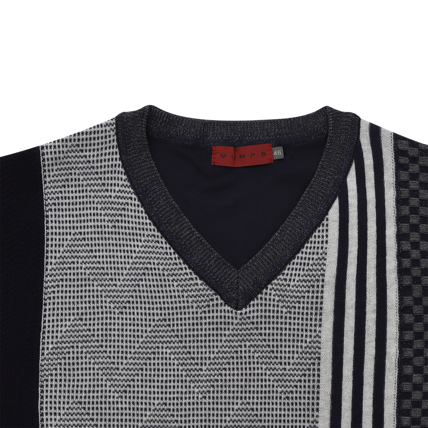 【SALE/20%OFF】VUMPS RED 強撚ニット VネックTシャツ