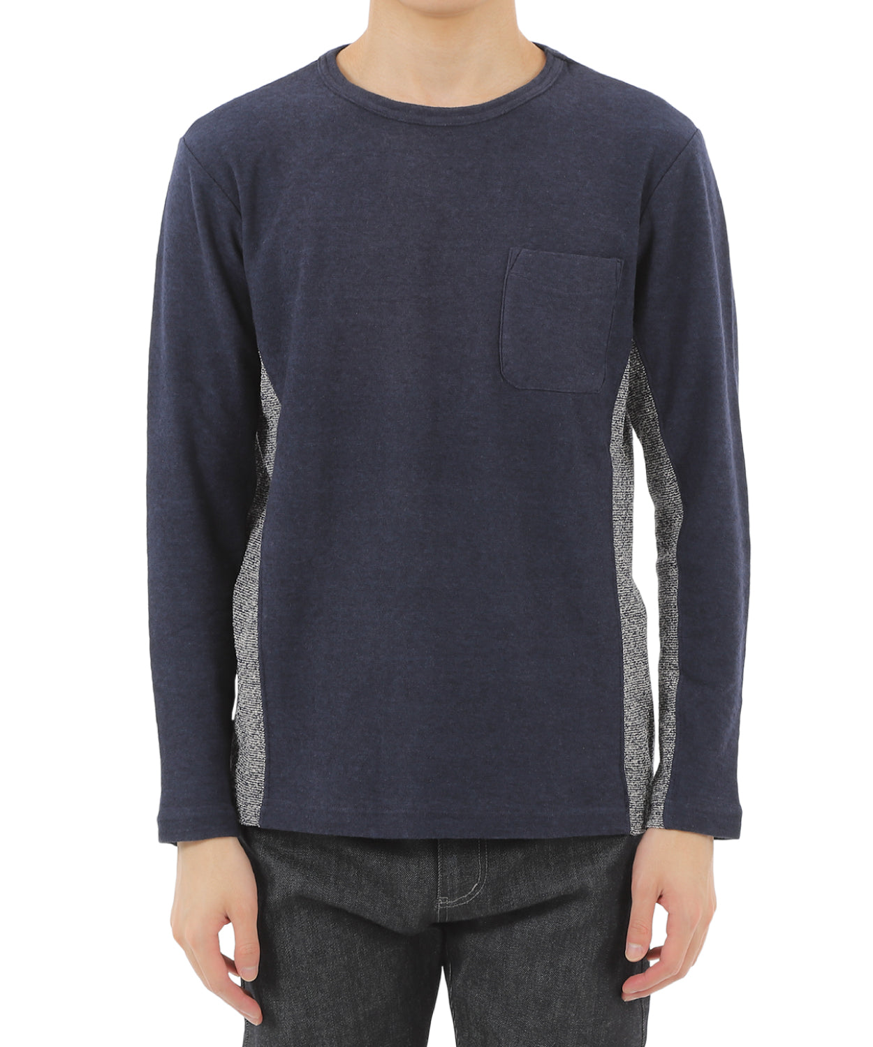 【SALE/50%OFF】パイル切替 ロングTシャツ
