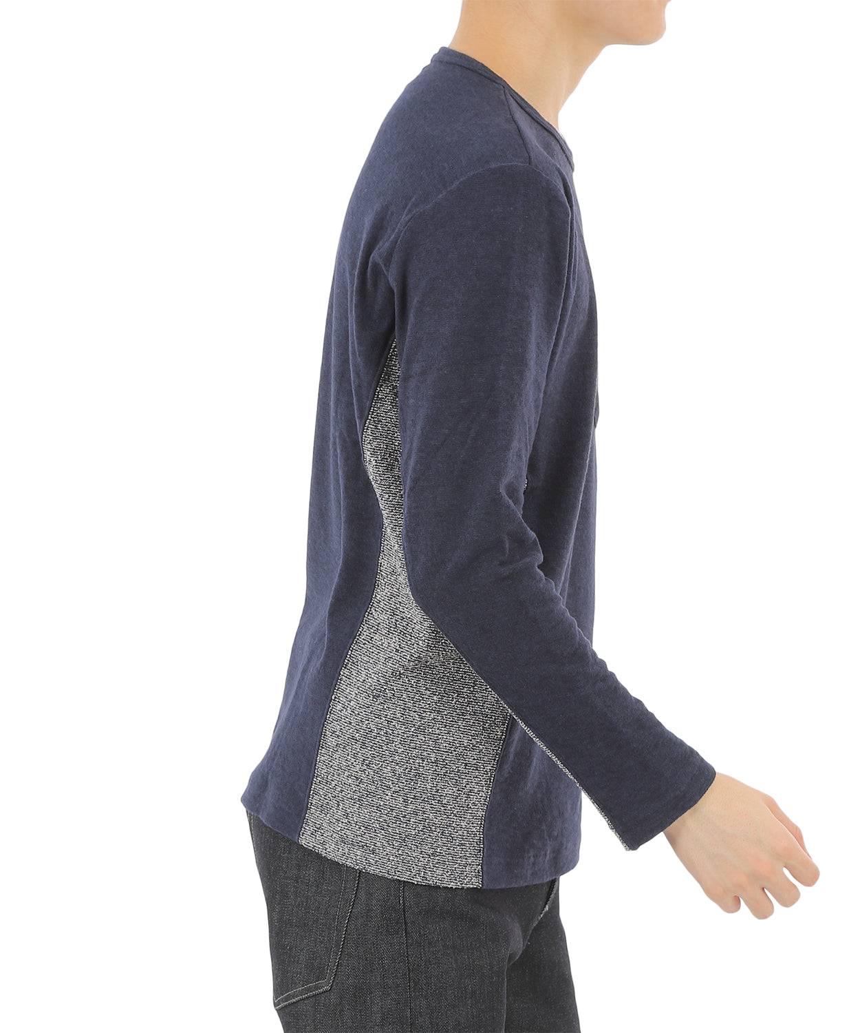 【SALE/50%OFF】パイル切替 ロングTシャツ