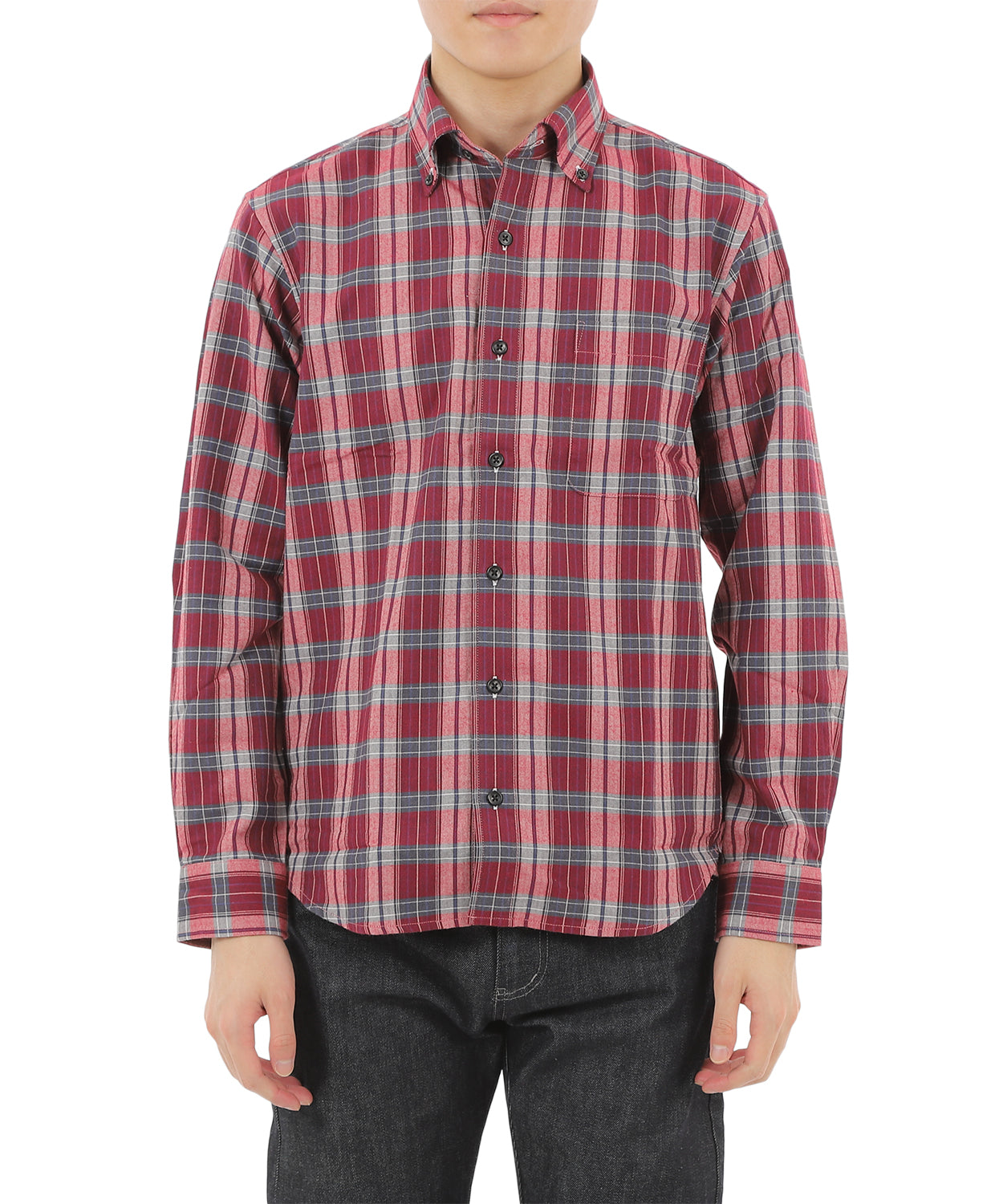 【SALE/50%OFF】マイクロヘリンボーン チェックBDシャツ