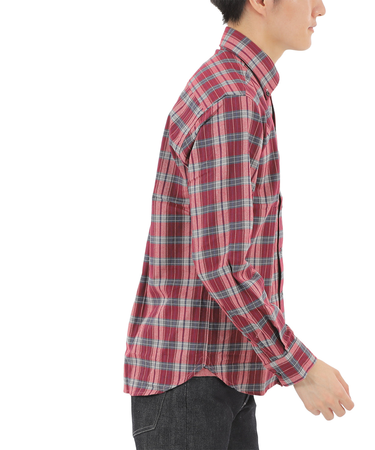 【SALE/50%OFF】マイクロヘリンボーン チェックBDシャツ