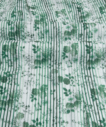【MORESALE／50%OFF】サッカーフラワープリント 七分袖シャツ