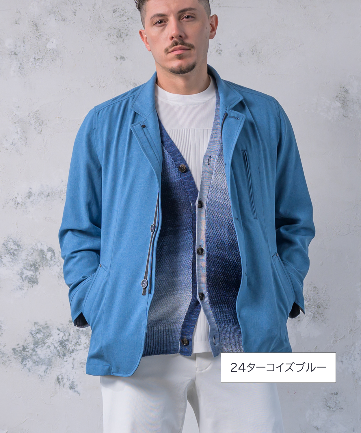 【洗濯できる春ジャケット】ポリエステルドライコンバーチブルジャケット