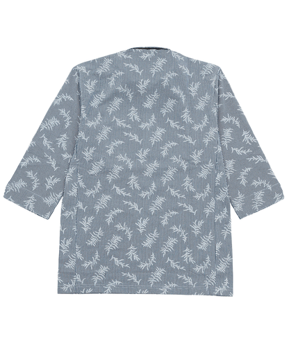 【SALE20％OFF】【ストレッチ・涼感】ニットサッカー 七分袖シャツ メンズ｜ストレッチ・涼感 ツリープリント