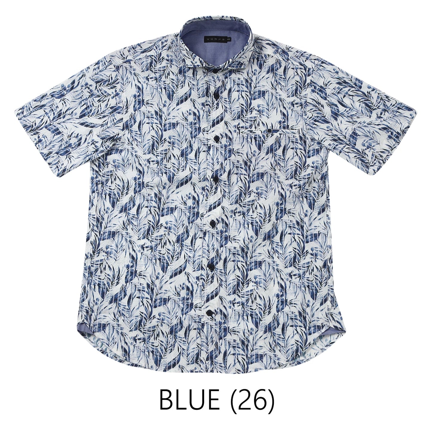 【SALE／30％OFF】SOLOTEX ボタニカルプリントサッカーシャツ