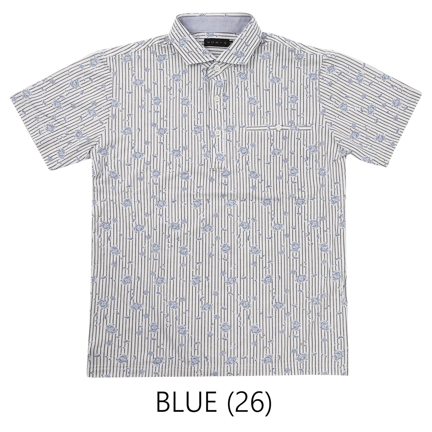 【SALE／30％OFF】COOLMAX カノコフラワープリント 半袖ポロシャツ