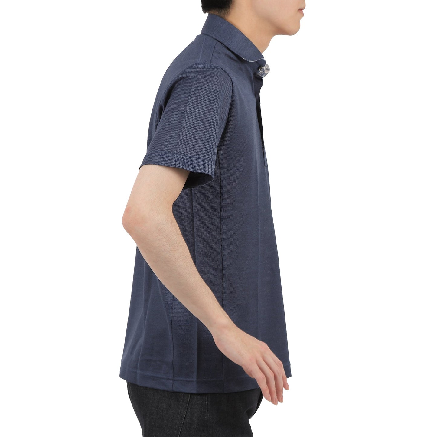 【SALE／30％OFF】麻混COOLMAX カノコシルケット 半袖ポロシャツ