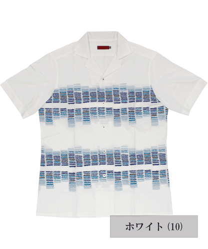VUMPS RED カットジャカード セミワイドカラー 半袖シャツ