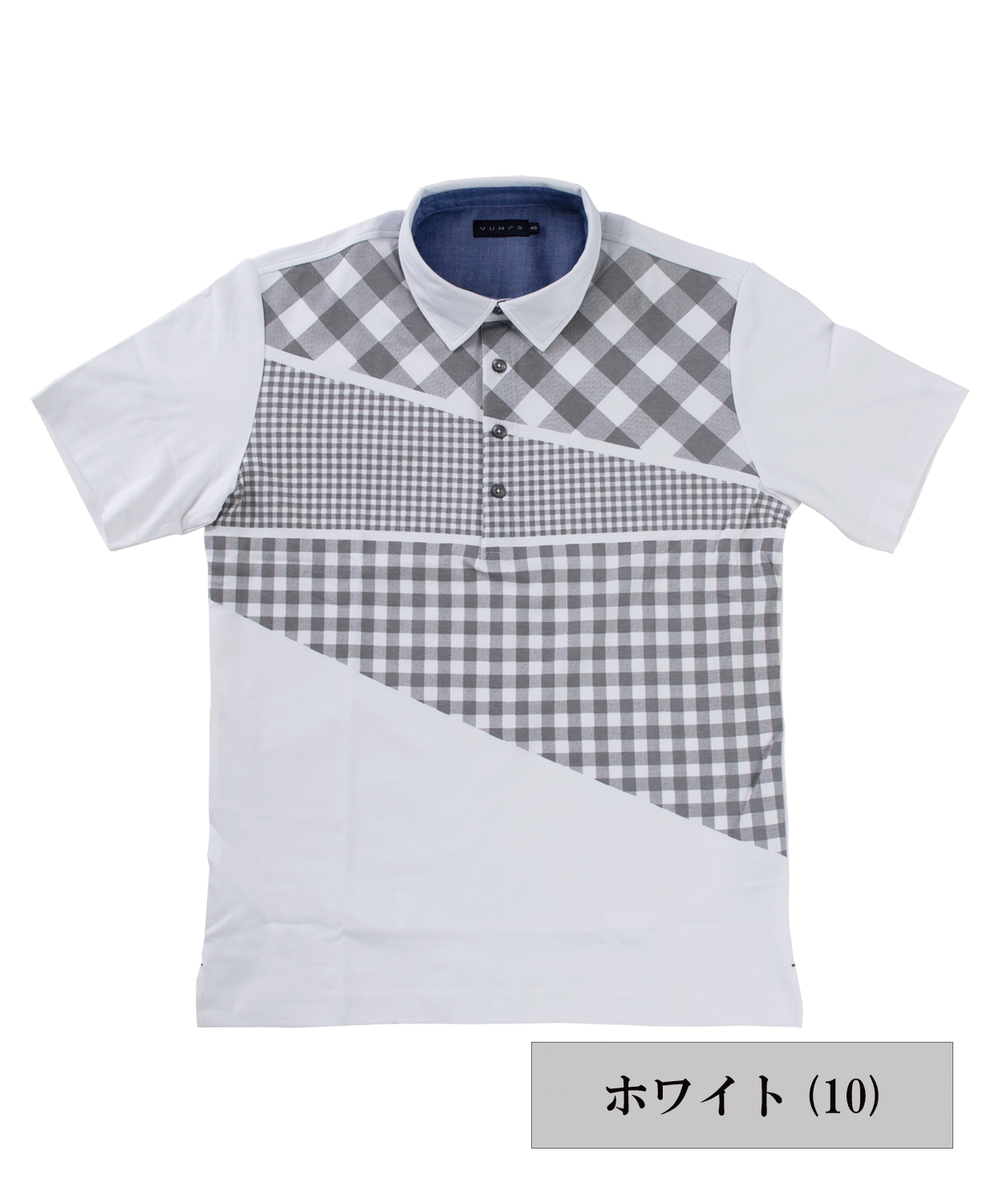 【SALE／30%OFF】スムース パッチワークプリント 半袖ポロシャツ
