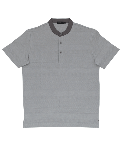 【SALE／50%OFF】サイロ杢 リンクスジャカード ヘンリーネックTシャツ