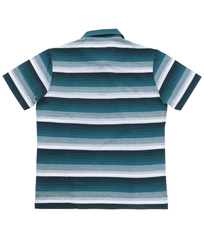 【SALE50％OFF】グラデーションボーダー 半袖ポロシャツ