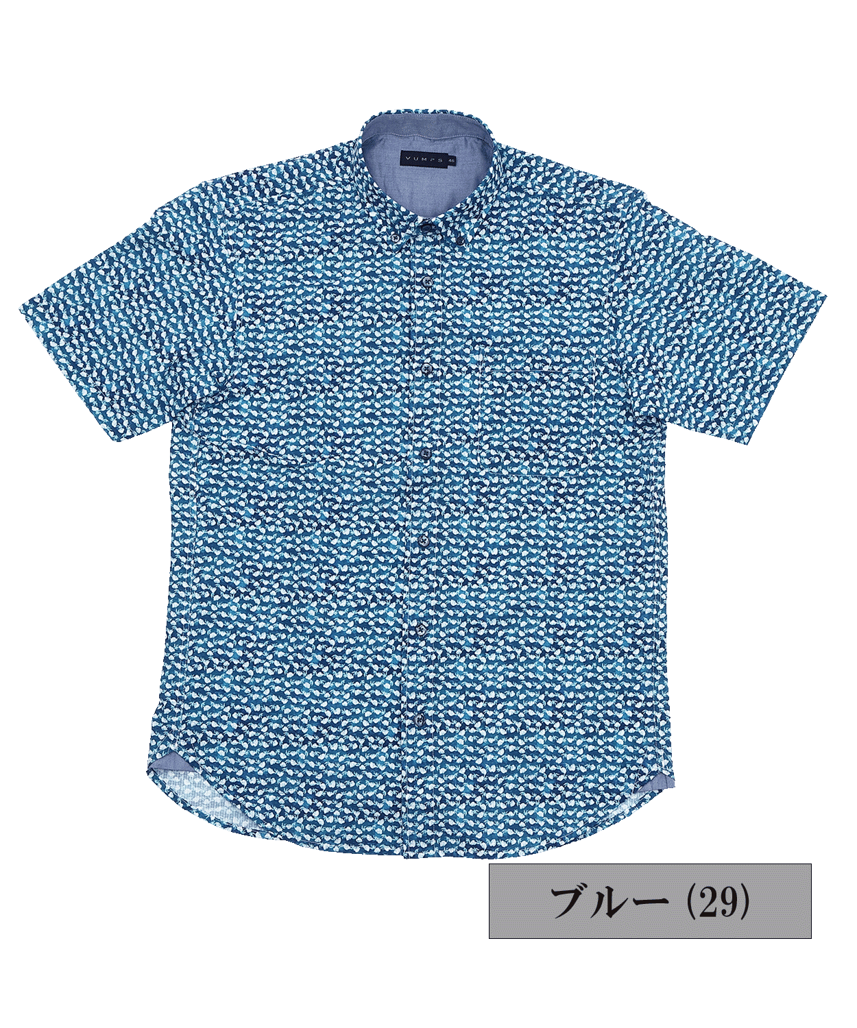 【SALE／30%OFF】サッカーリーフプリント 半袖BDシャツ