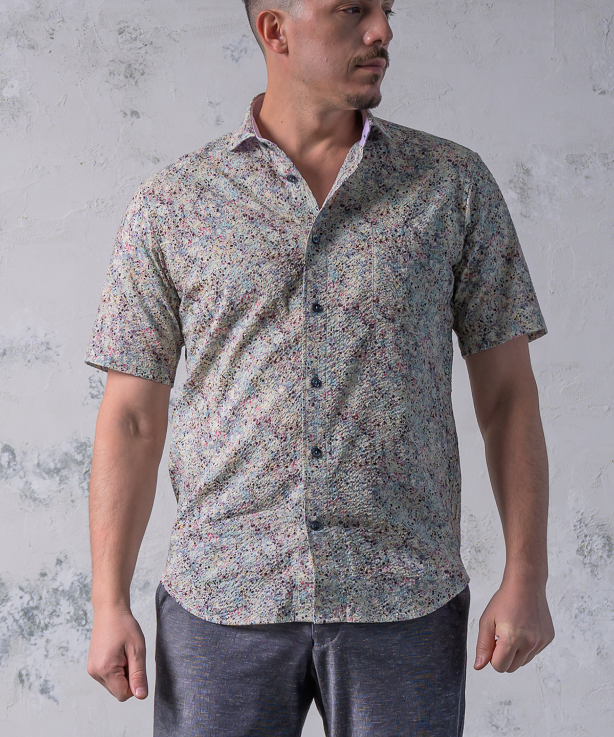 【SALE20％OFF】シワになりにくく、美しい伝統のリバティ ミラクルローンウェーブプリントSWシャツ