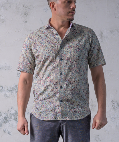 【SALE20％OFF】シワになりにくく、美しい伝統のリバティ ミラクルローンウェーブプリントSWシャツ