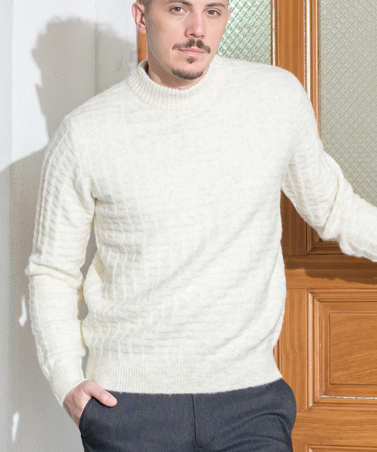 【SALE/50％OFF】7G スムージーニット モックネック｜なめらか・程よい厚み・大人きれいめニット