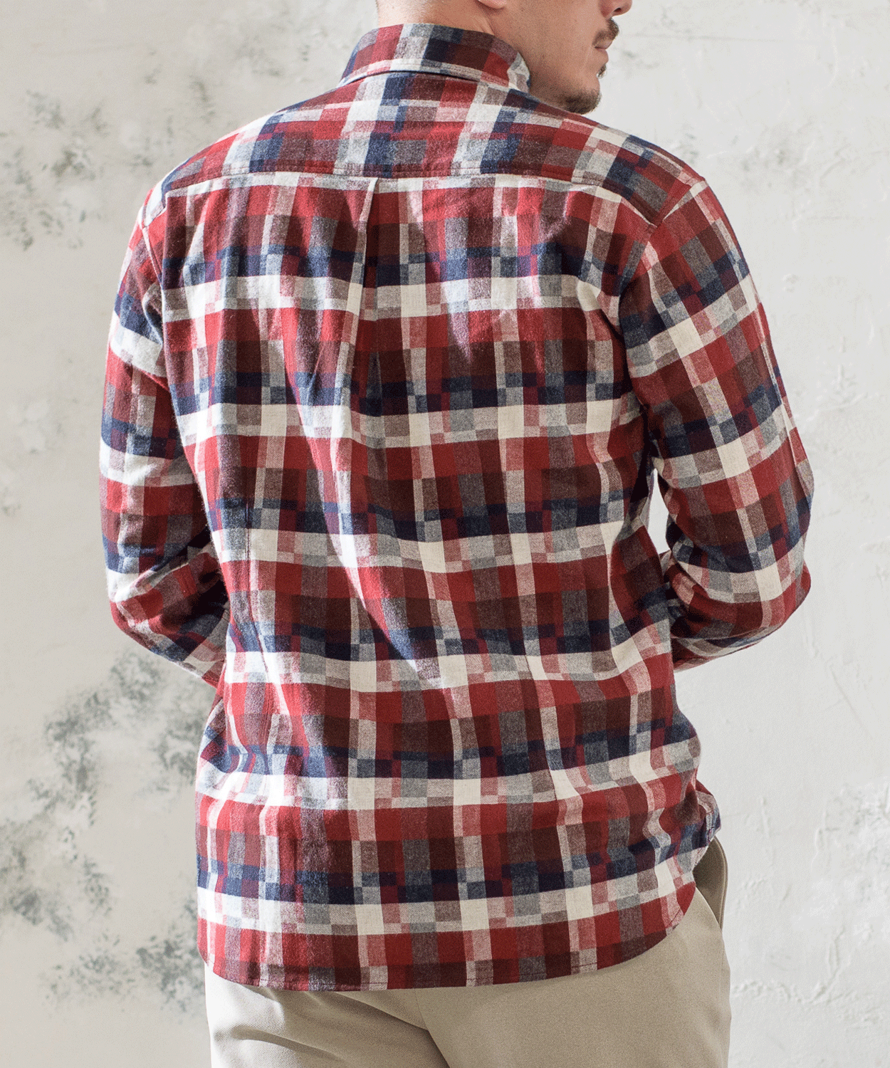 ネルランダムチェック BDシャツ