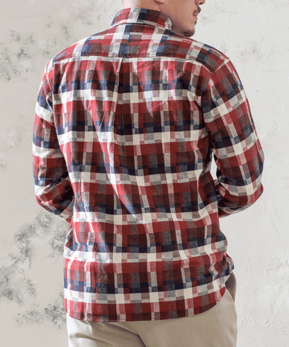 ネルランダムチェック BDシャツ