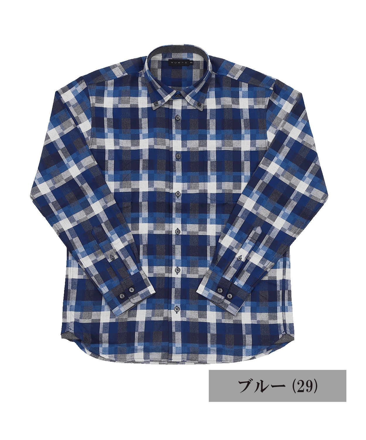 ネルランダムチェック BDシャツ