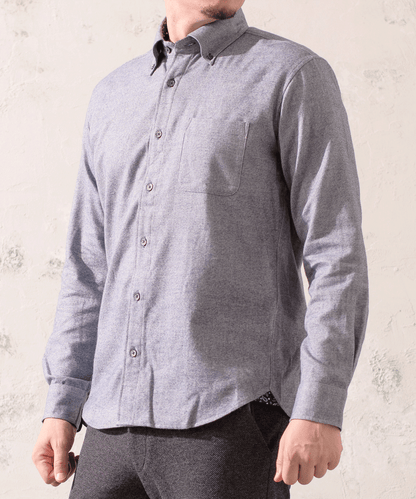 トップ杢 ネルへリンボン BDシャツ