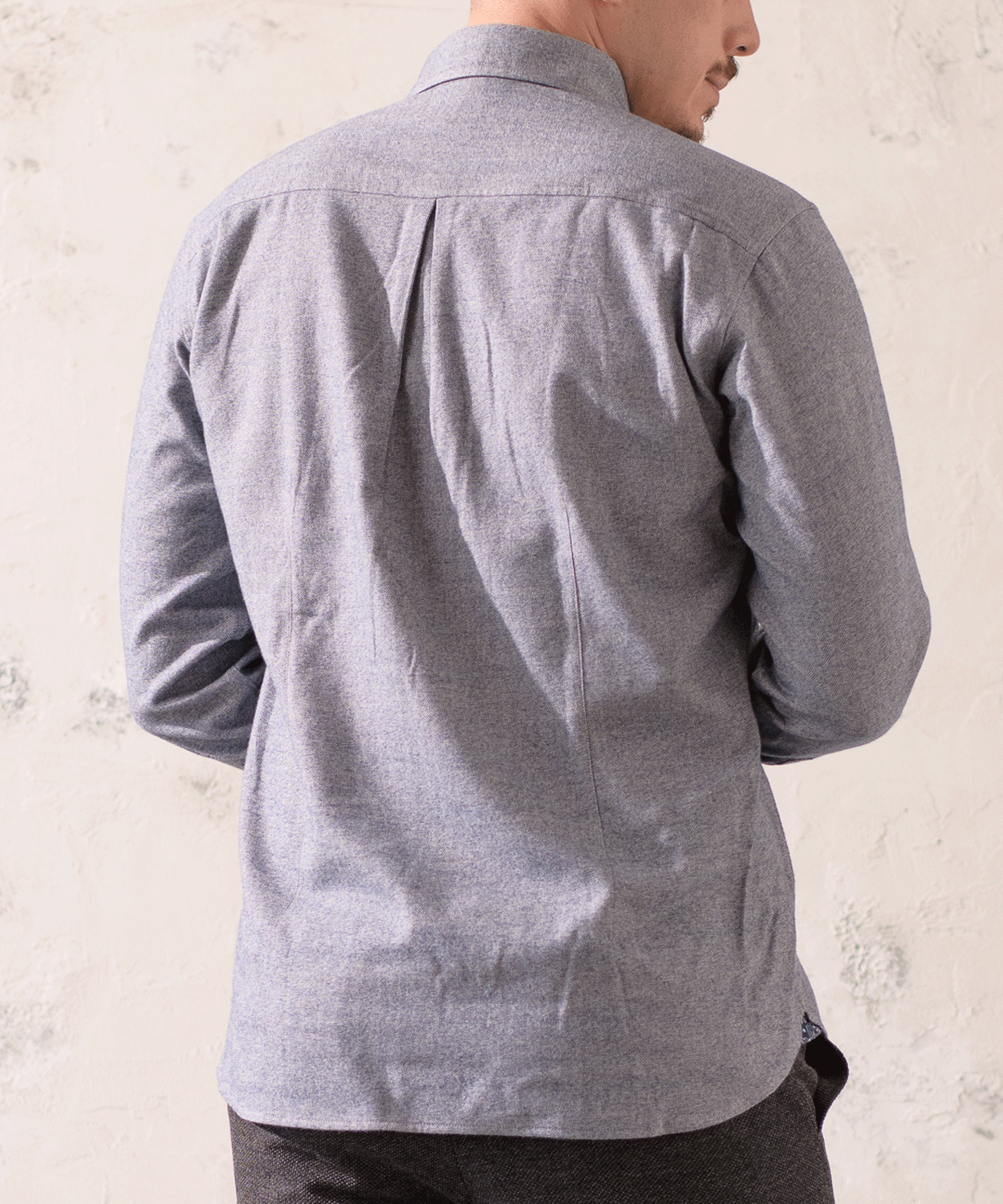 トップ杢 ネルへリンボン BDシャツ