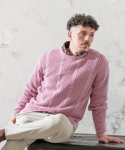 7G SHIRAZ ケーブル編み クルーネックニット