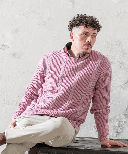 7G SHIRAZ ケーブル編み クルーネックニット