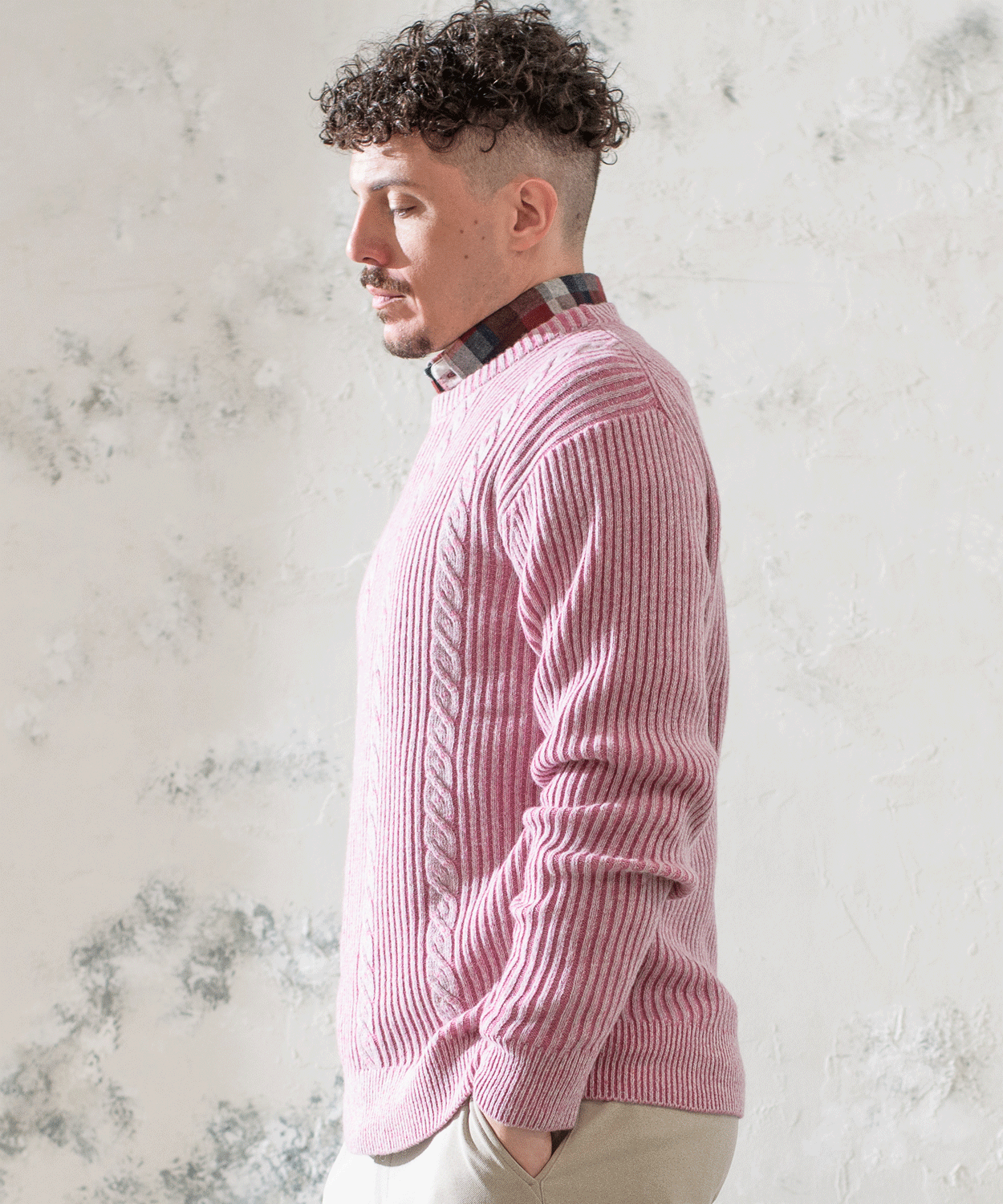 7G SHIRAZ ケーブル編み クルーネックニット