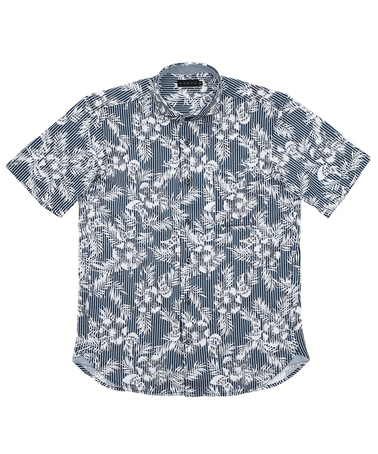 【SALE30％OFF】【高通気×ストレッチ】Tシャツの上に羽織る、大人のプリントSWシャツ