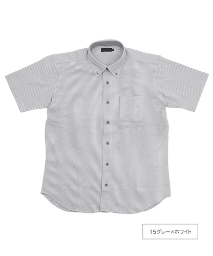 【SALE20％OFF】【夏を彩るストライプ】ニットサッカー シャツ ｜ 汗ばむ日もベタつかない「肌離れの良さ」