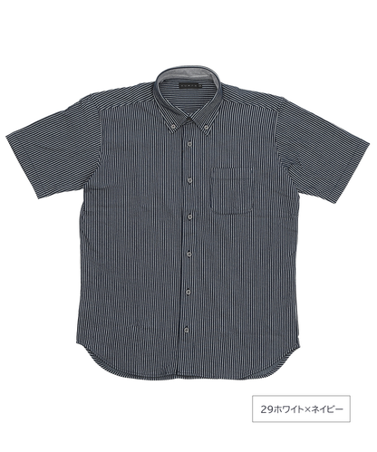 【SALE20％OFF】【夏を彩るストライプ】ニットサッカー シャツ ｜ 汗ばむ日もベタつかない「肌離れの良さ」