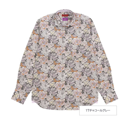 LIBERTYプリントシャツ メンズ 綿100%｜日本製 ノンアイロン