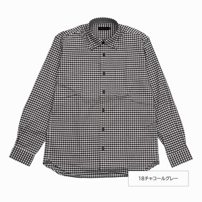 ストレッチドビーギンガムチェックシャツ メンズ｜BDシャツ 長袖