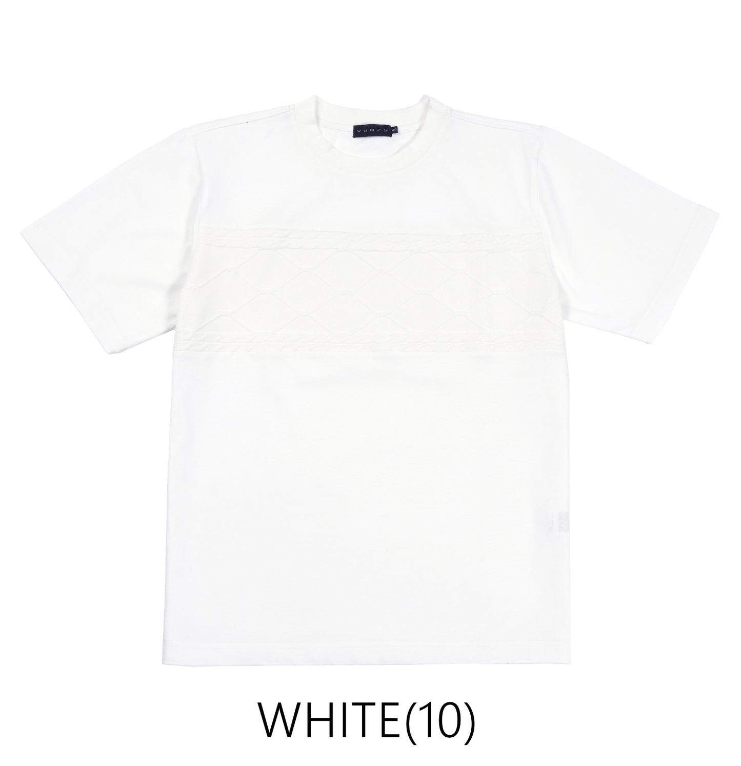【SALE／50％OFF】VUMPS 前身ニットボーダーTシャツ (WHITE / BLACK)