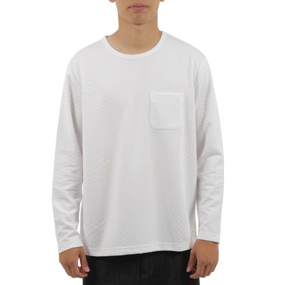 VUMPS ジオメトリック ロングＴシャツ（WHITE / BLACK）