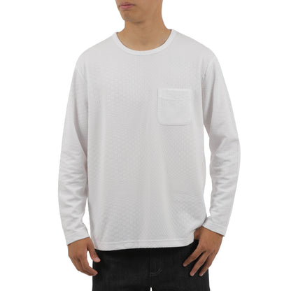 VUMPS ジオメトリック ロングＴシャツ（WHITE / BLACK）