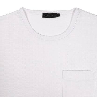 VUMPS ジオメトリック ロングＴシャツ（WHITE / BLACK）