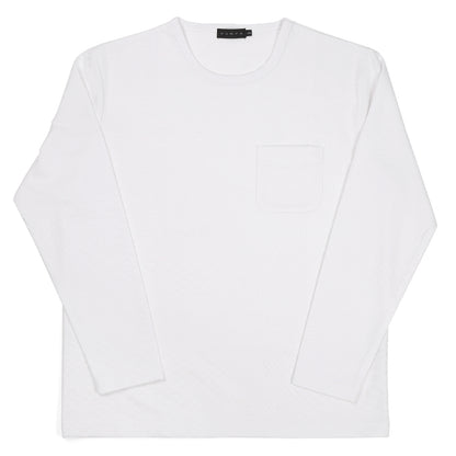 VUMPS ジオメトリック ロングＴシャツ（WHITE / BLACK）